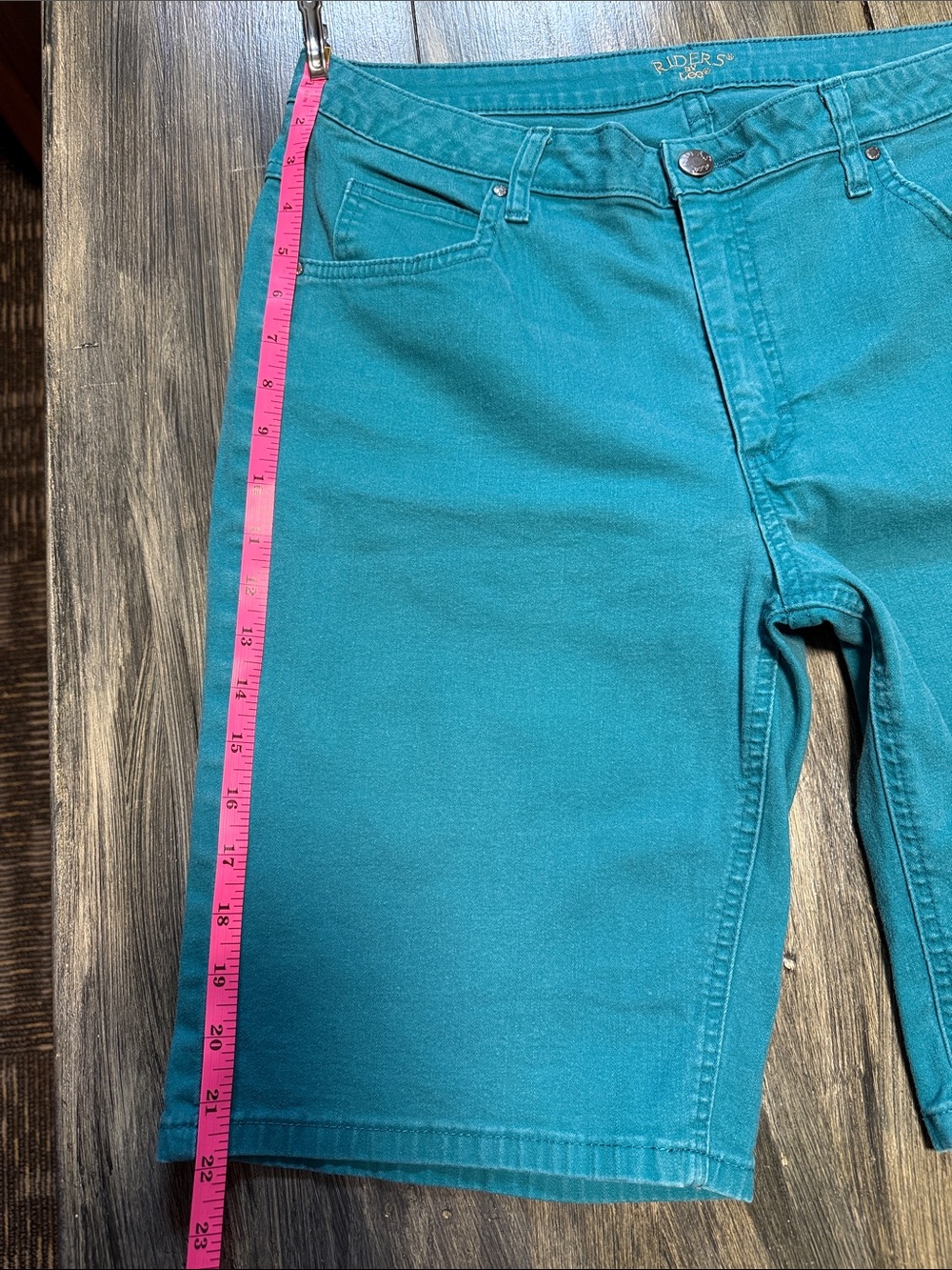 Lee Riders Teal Casual Bermuda Shorts - Picture 5 of 8